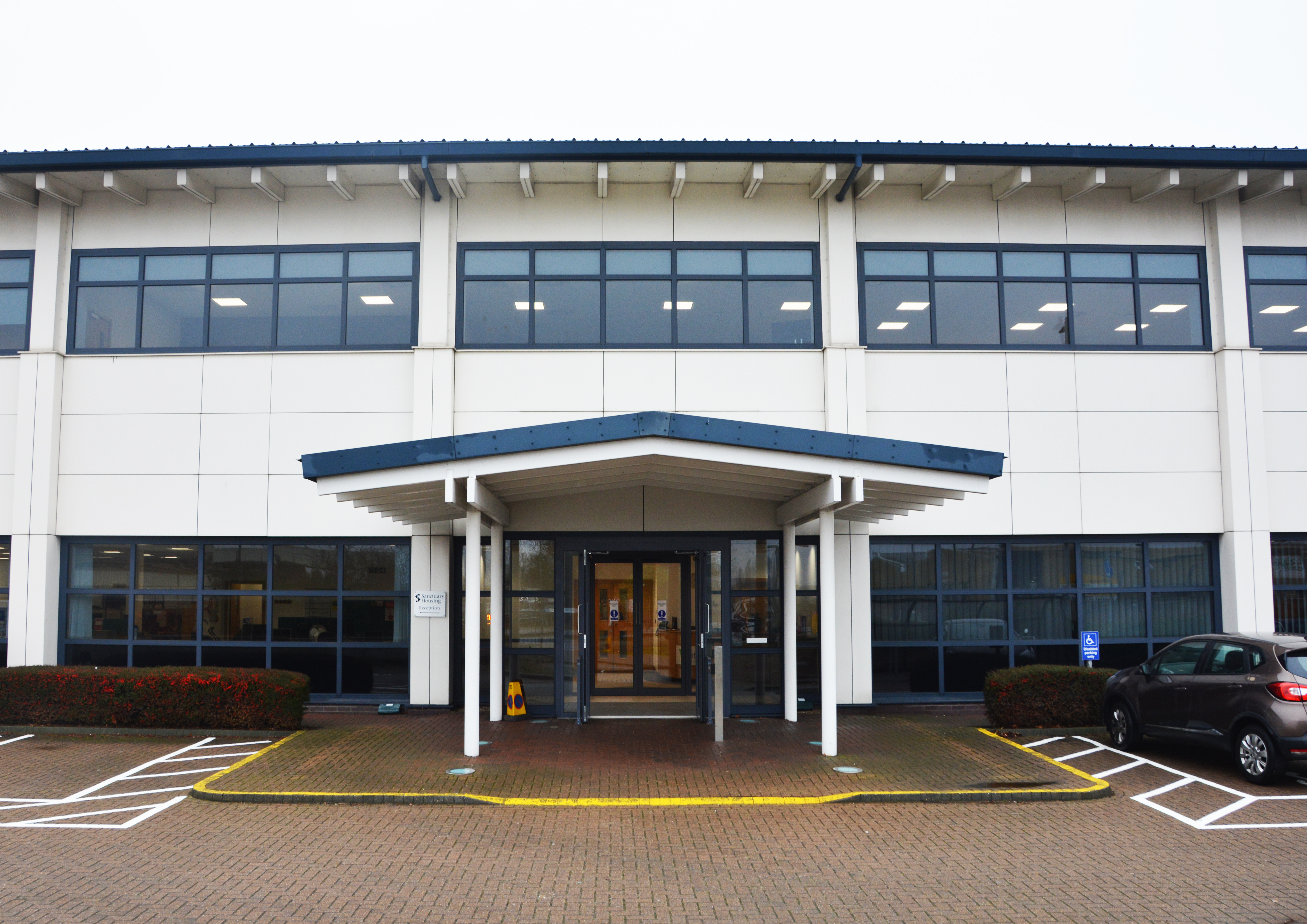 The front of of Beacon House Coroner's Court showing the accessible entrance. 